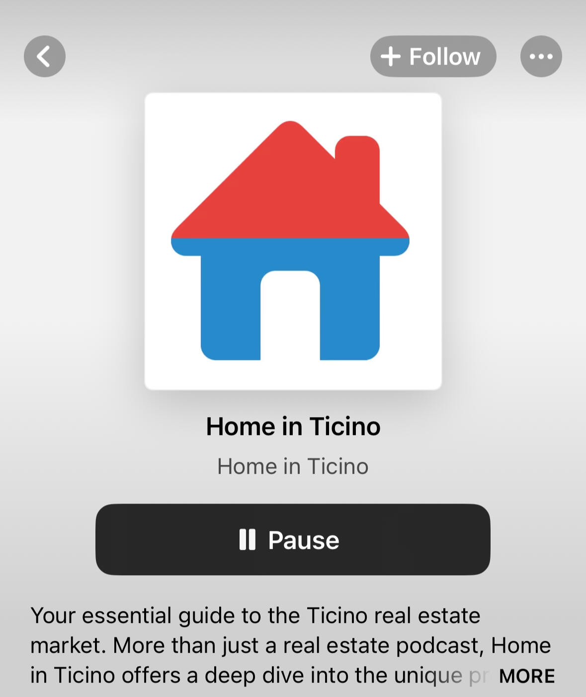 Home in Ticino Screenshot Screenshot of casa in Ticino da Apple Podcasts